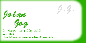 jolan gog business card